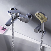 Am.Pm Like Смеситель для ванны с душевым комплектом, излив 19,9 см, цвет: хром глянцевый F8015000