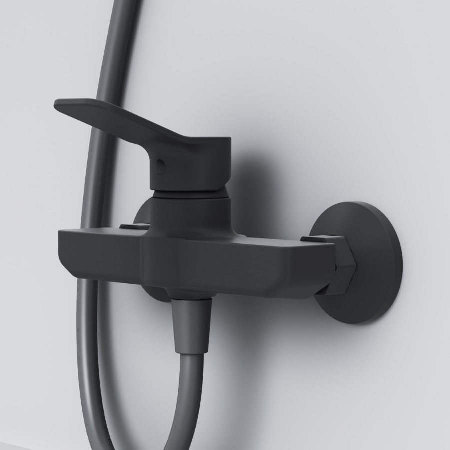 Am.Pm X-Joy Смеситель для душа настенный, без душевого комплекта, цвет: черный матовый F85A20022