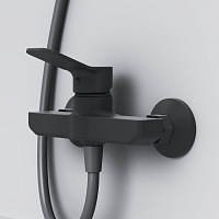 Am.Pm X-Joy Смеситель для душа настенный, без душевого комплекта, цвет: черный матовый F85A20022