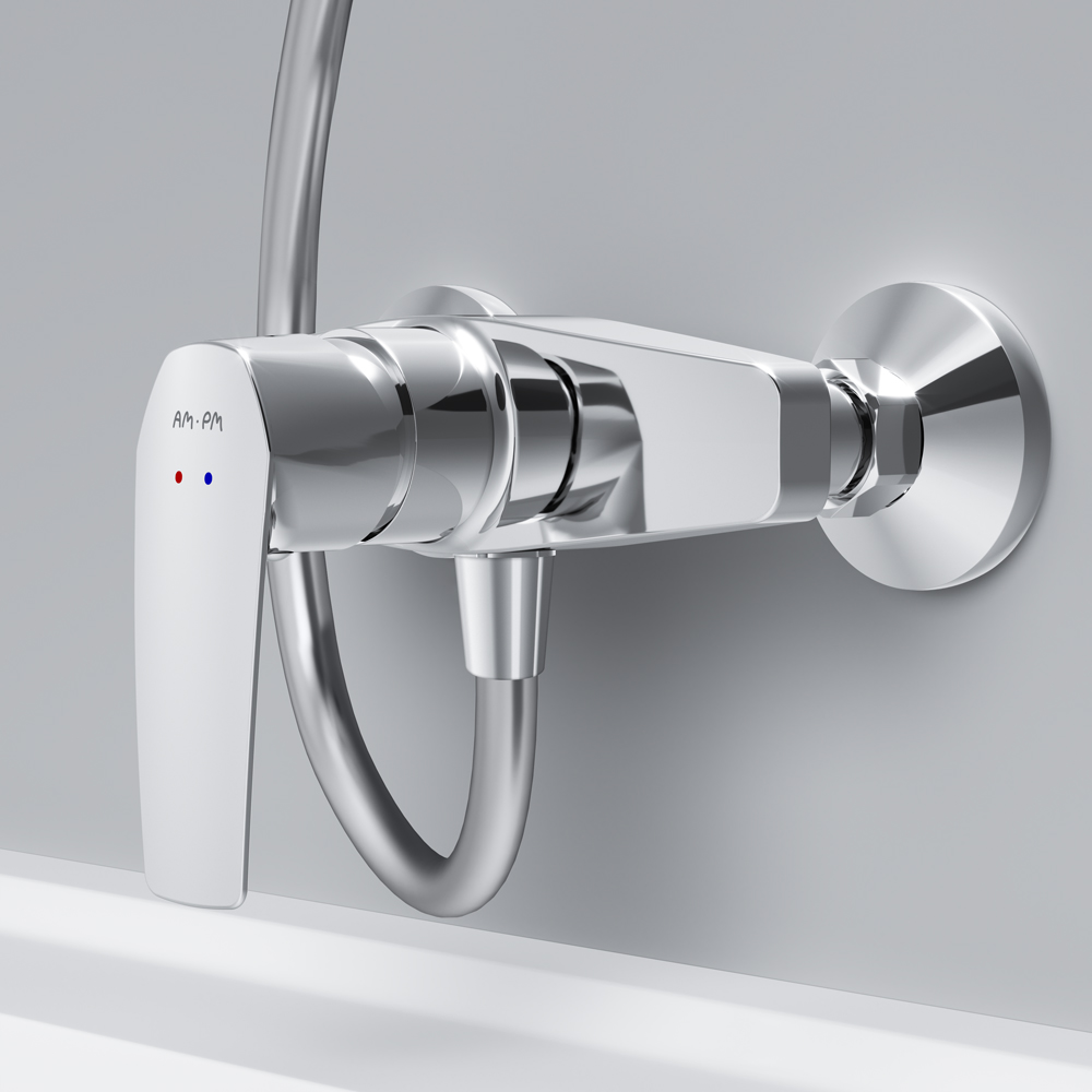 Am.Pm Gem Смеситель для душа настенный, без душевого комплекта, цвет: хром глянцевый F90A20000