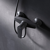 Am.Pm Gem Смеситель для душа настенный, без душевого комплекта, цвет: черный матовый F90A20022