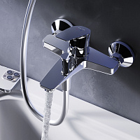 Am.Pm Gem Смеситель для ванны без душевого комплекта, излив 17,9 см, цвет: хром глянцевый F90A10000