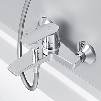 Am.Pm Gem Смеситель для ванны без душевого комплекта, излив 17,9 см, цвет: хром глянцевый F90A10000