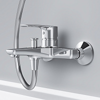 Am.Pm Gem Смеситель для ванны без душевого комплекта, излив 17,9 см, цвет: хром глянцевый F90A10000