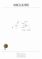 Migliore Dallas Смеситель скрытого монтажа монокомандный, цвет: золото 18609