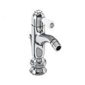 Burlington Regent Смеситель для биде на 1 отверстие, излив 8,7h см, цвет: хром/белый глянец CHR23
