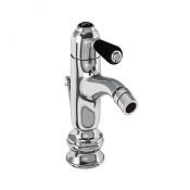 Burlington Regent Смеситель для биде на 1 отверстие, излив 8,7h см, цвет: хром/черный глянец CHR23 BLA