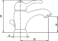 Migliore Lem Смеситель для раковины монокомандный, цвет: бронза 25869