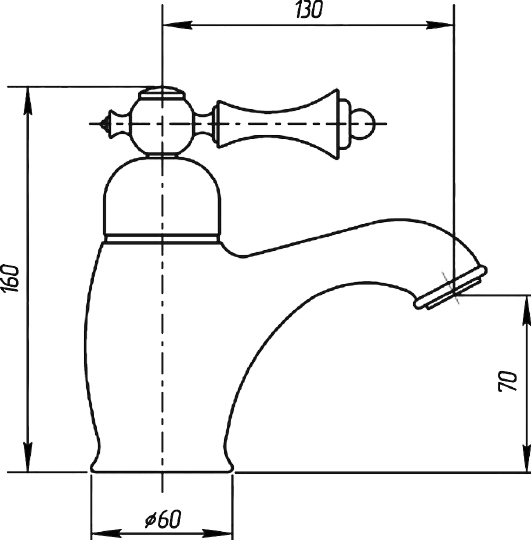 Migliore Bomond Смеситель для раковины монокомандный, цвет: бронза 26869