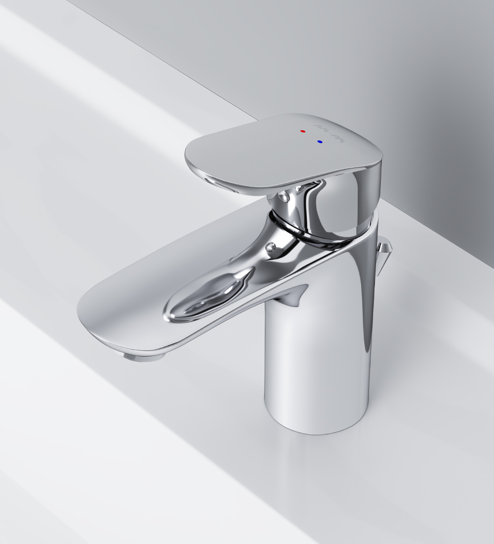 Am.Pm Like Смеситель для раковины на 1 отверстие, с д/к, длина излива 11 см, цвет: хром глянцевый F8092116