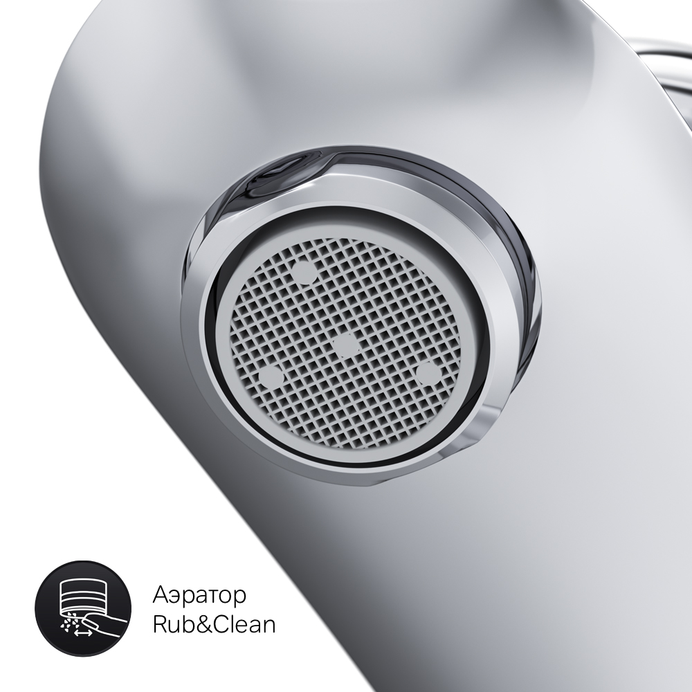 Am.Pm Like Смеситель для раковины на 1 отверстие, с д/к, длина излива 11 см, цвет: хром глянцевый F8092116