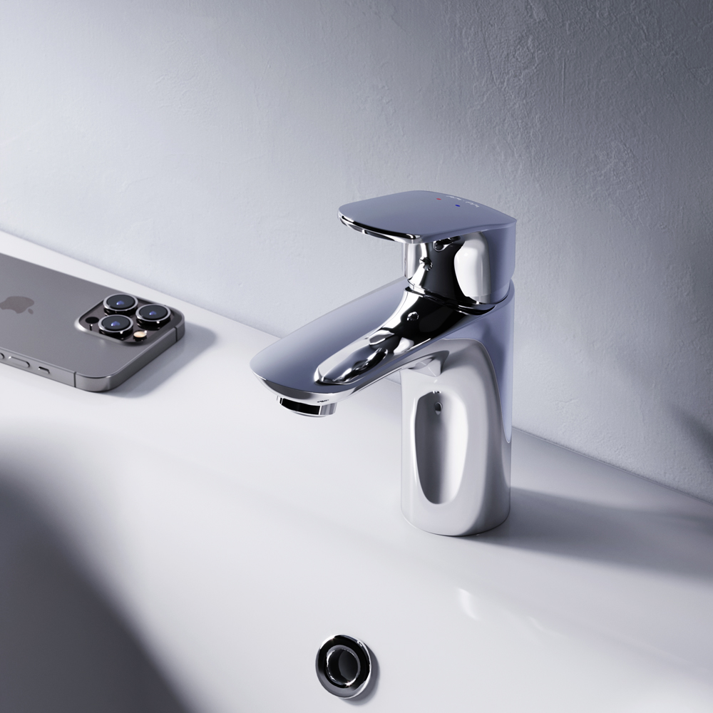 Am.Pm Like Смеситель для раковины на 1 отверстие, без д/к, длина излива 11 см, цвет: хром глянцевый F8093016