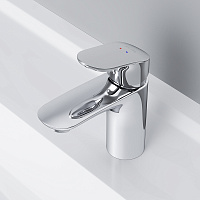 Am.Pm Like Смеситель для раковины на 1 отверстие, без д/к, длина излива 11 см, цвет: хром глянцевый F8093016