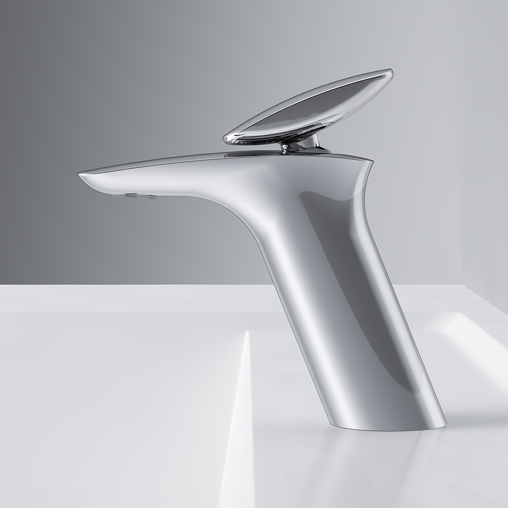 Am.Pm Spirit V2.0 Смеситель для раковины на 1 отверстие, без д/к, излив 11,5 см, цвет: хром глянец F70A02100