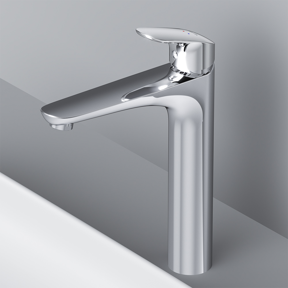 Am.Pm Like Смеситель для раковины высокий на 1 отверстие, без д/к, излив 17 см, цвет: хром глянец F8092000