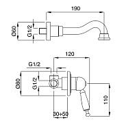 Смеситель Migliore Oxford для раковины с внутренней частью 19116