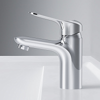 Am.Pm Sunny Смеситель для раковины на 1 отверстие, без д/к, длина излива 9,5 см, цвет: хром глянец F85C02100