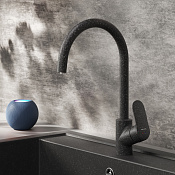 Am.Pm Like Смеситель для кухни с возможностью подключения фильтра, гибкий излив, цвет: черный мат. F8007722