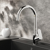 Am.Pm Like Смеситель для кухни с возможностью подключения фильтра, гибкий излив, цвет: хром глянец F8007700