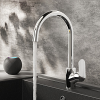 Am.Pm Like Смеситель для кухни, высота излива 27 см, цвет: хром глянцевый F8007100