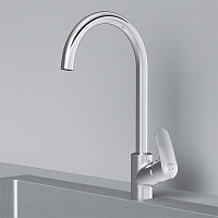 Am.Pm Like Смеситель для кухни, высота излива 27 см, цвет: хром глянцевый F8007100