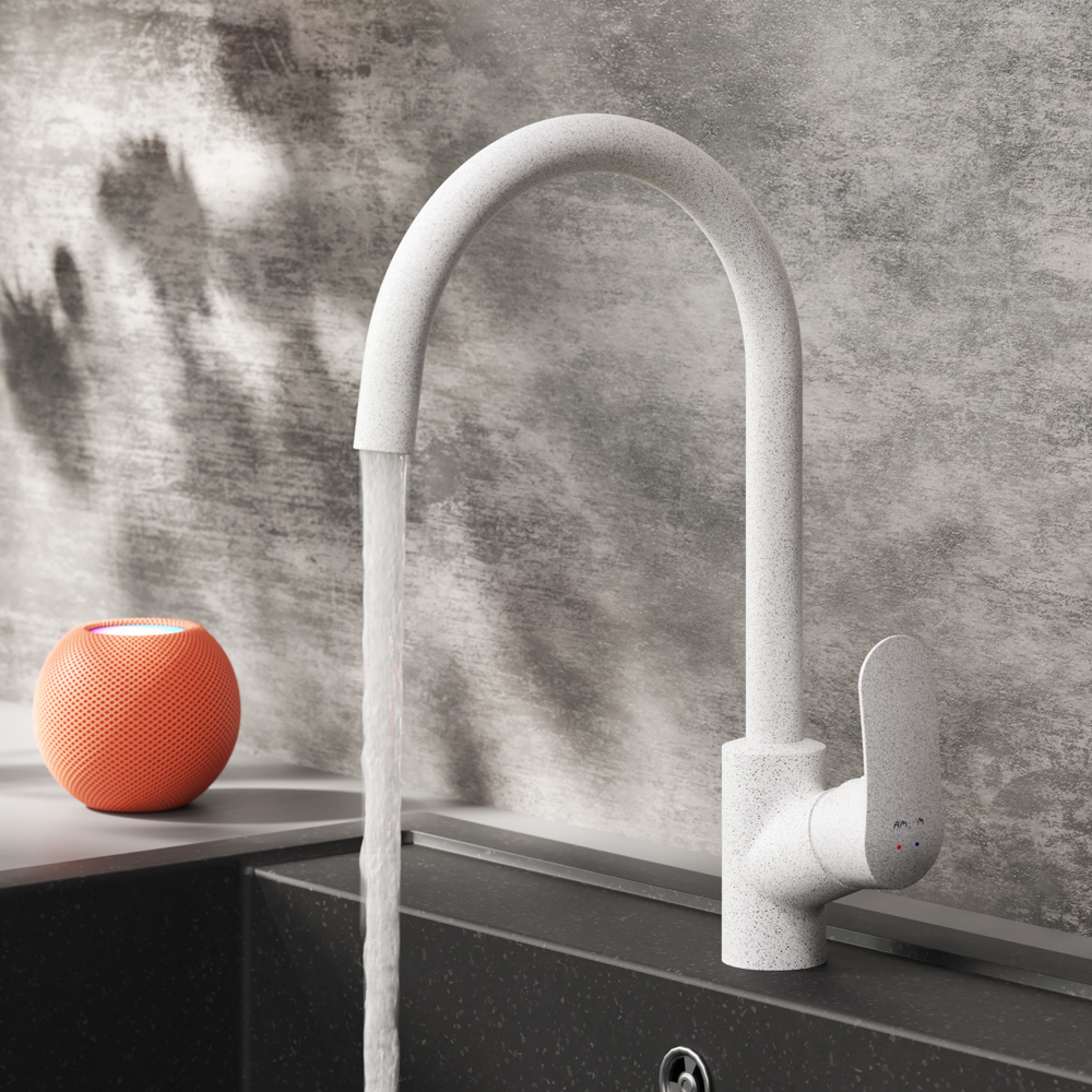 Am.Pm Like Смеситель для кухни, высота излива 27 см, цвет: белый матовый F8007133