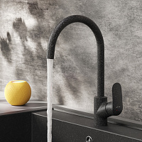 Am.Pm Like Смеситель для кухни, высота излива 27 см, цвет: черный матовый F8007122