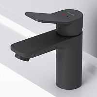 Am.Pm X-Joy Смеситель для раковины на 1 отверстие, без д/к, длина излива 10 см, цвет: черный матовый F85A02122