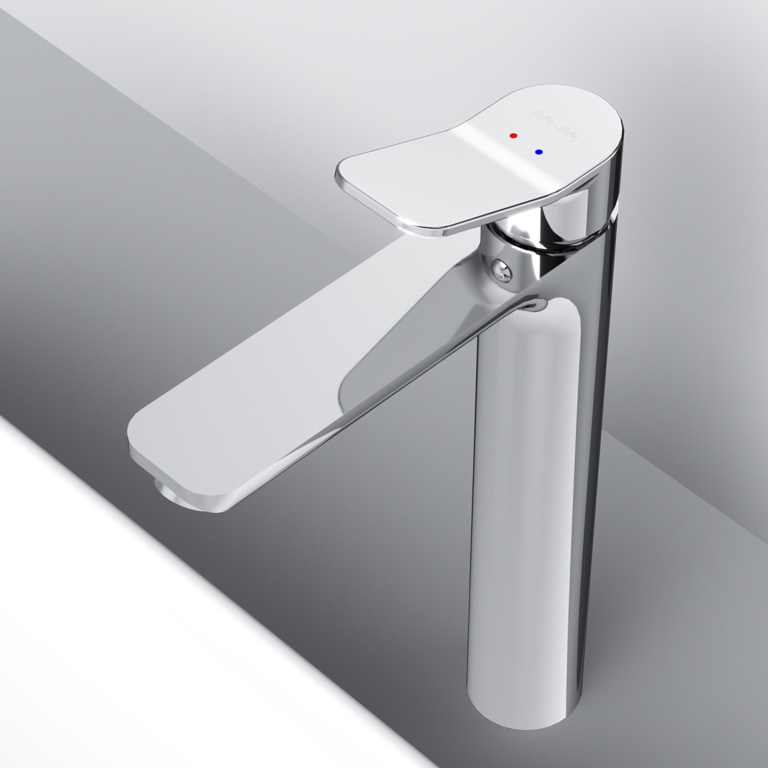 Am.Pm X-Joy Смеситель для раковины высокий на 1 отверстие, без д/к, излив 15,5 см, цвет: хром глянец F85A92000