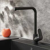 Am.Pm Like Смеситель для кухни, высота излива 30,5 см, цвет: черный матовый F8005022