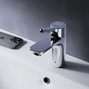 Am.Pm X-Joy S Смеситель для раковины на 1 отверстие, с д/к, длина излива 10 см, цвет: хром глянцевый F85B82100