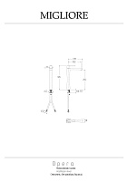 Migliore Opera Смеситель для раковины монокомандный высокий, цвет: золото 19054