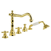 Migliore Arcadia Смеситель на борт ванны, на 5 отверстий, цвет: золото 18395