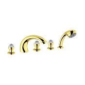 Migliore Axo Swarovski Смеситель на борт ванны, на 5 отверстий, цвет: золото 18506