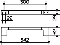 Keuco Collection Moll Поручень 34,2 см подвесной, цвет: хром 12707 010000