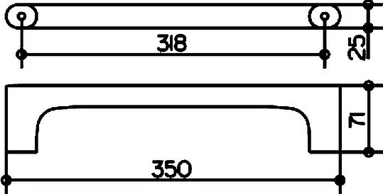 Keuco Edition 400 Поручень 35 см подвесной, цвет: хром 11507 010000