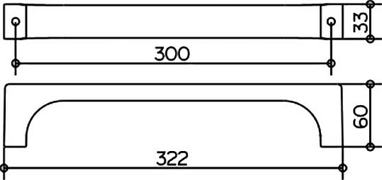 Keuco Edition 11 Поручень 32,2 см подвесной, цвет: хром 11107 010000