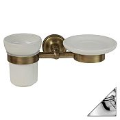 Migliore Mirella Мыльница и стакан с керамической чашей, подвесная, цвет: хром 17244