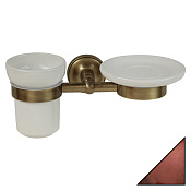 Migliore Mirella Мыльница с керамической чашей и стаканом, подвесная, цвет: медь 17367