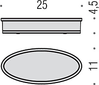 Colombo Design Land Контейнер настольный, 25см. цвет: chrome B2843.CR-VAN