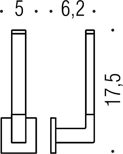 Colombo Design Basic Q Держатель для запасных рулонов, подвесной, цвет: chrome B3790.CR