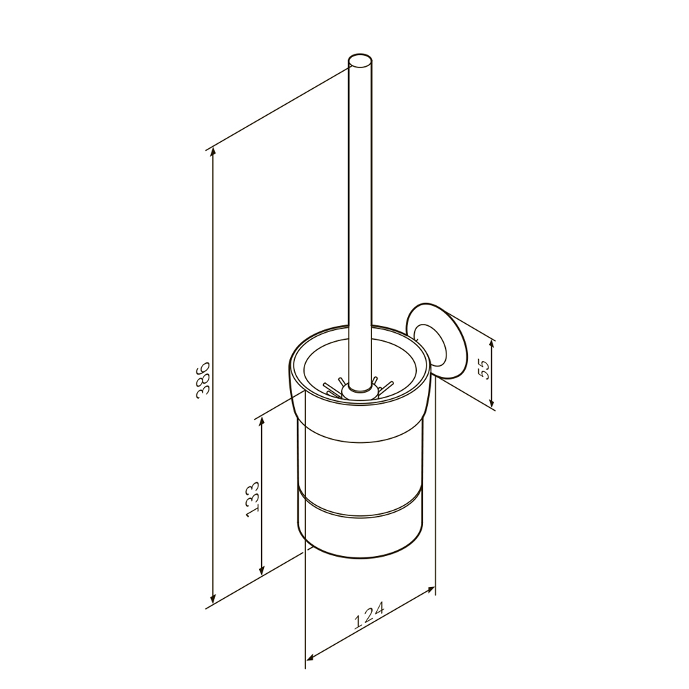 Am.Pm Like Держатель с ершиком, универсальный, цвет: хром A8033400