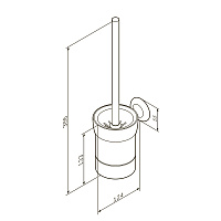 Am.Pm Like Держатель с ершиком, универсальный, цвет: хром A8033400