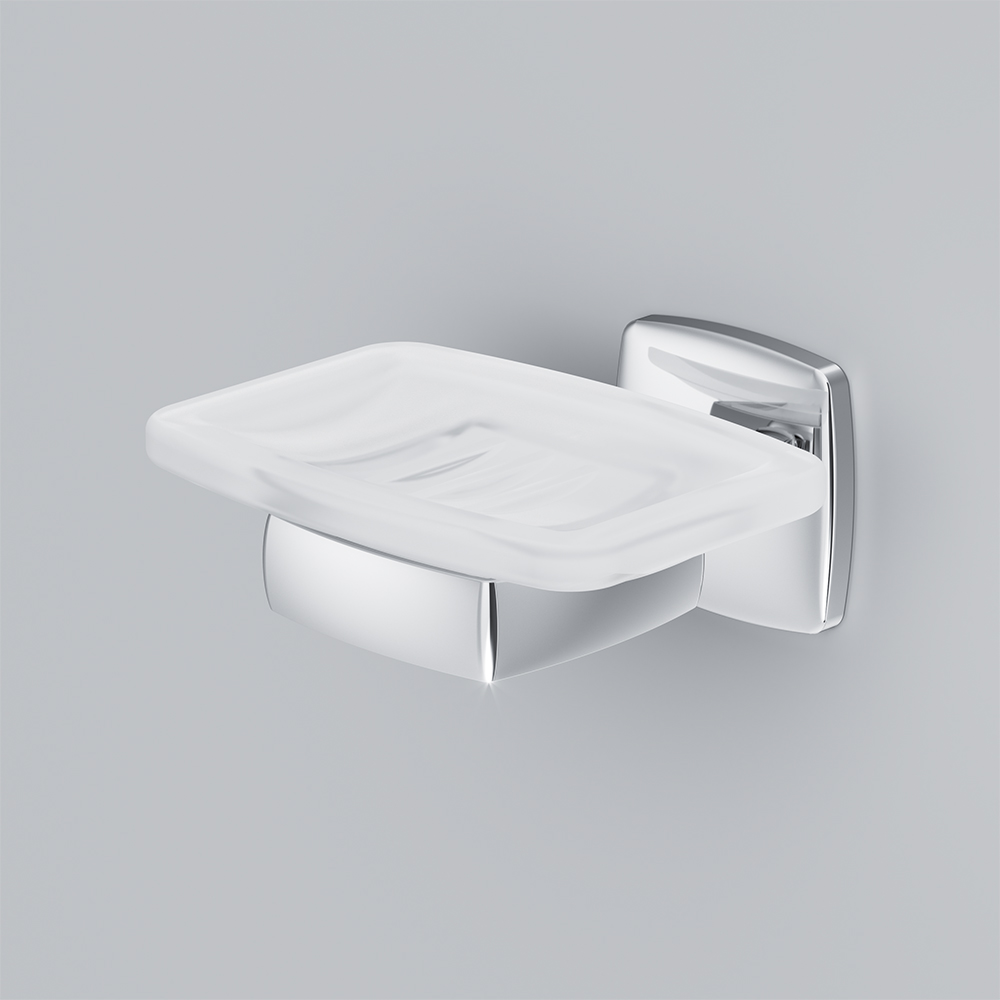 Am.Pm Gem Мыльница со стеклянной чашей, подвесная, цвет: хром глянцевый A9034200