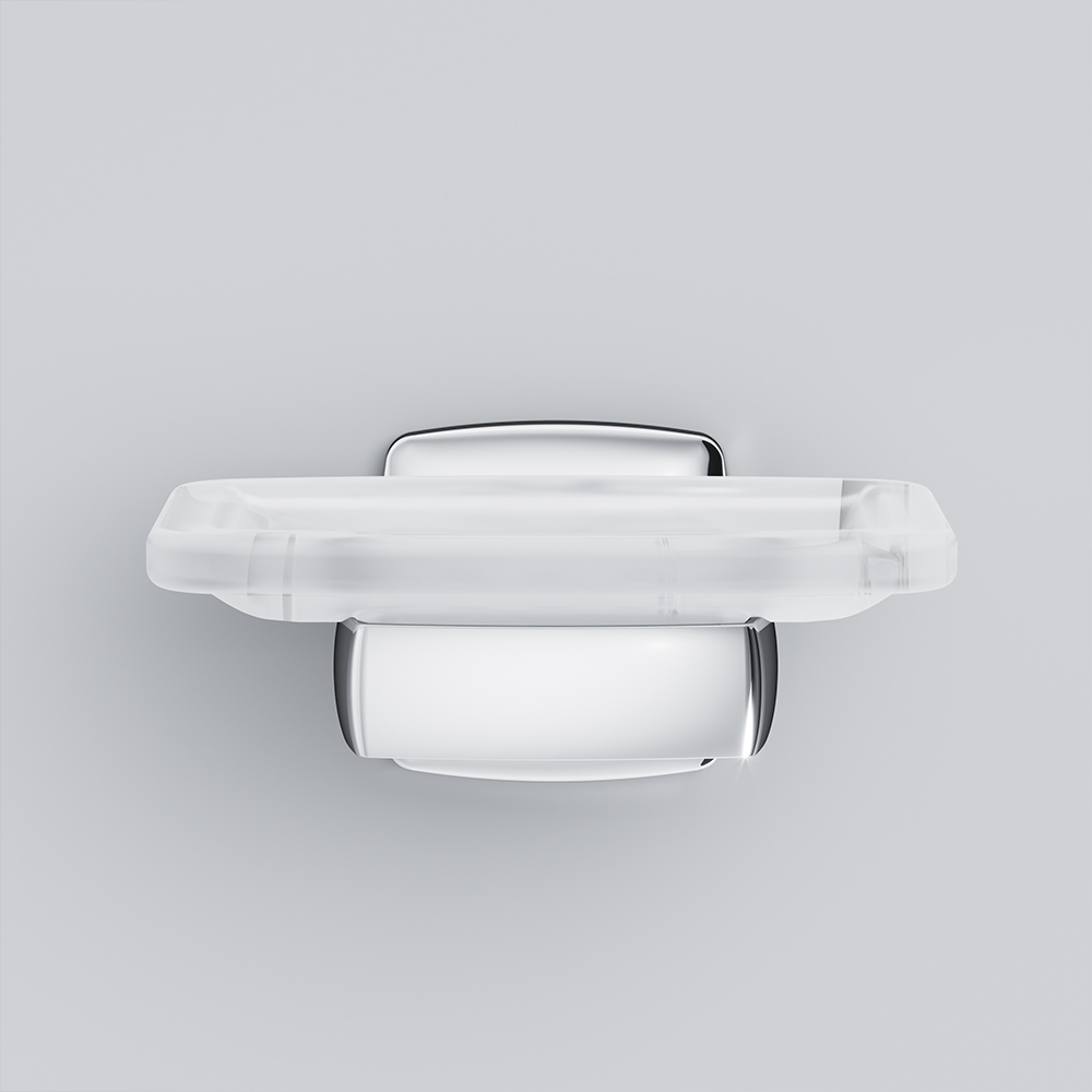 Am.Pm Gem Мыльница со стеклянной чашей, подвесная, цвет: хром глянцевый A9034200