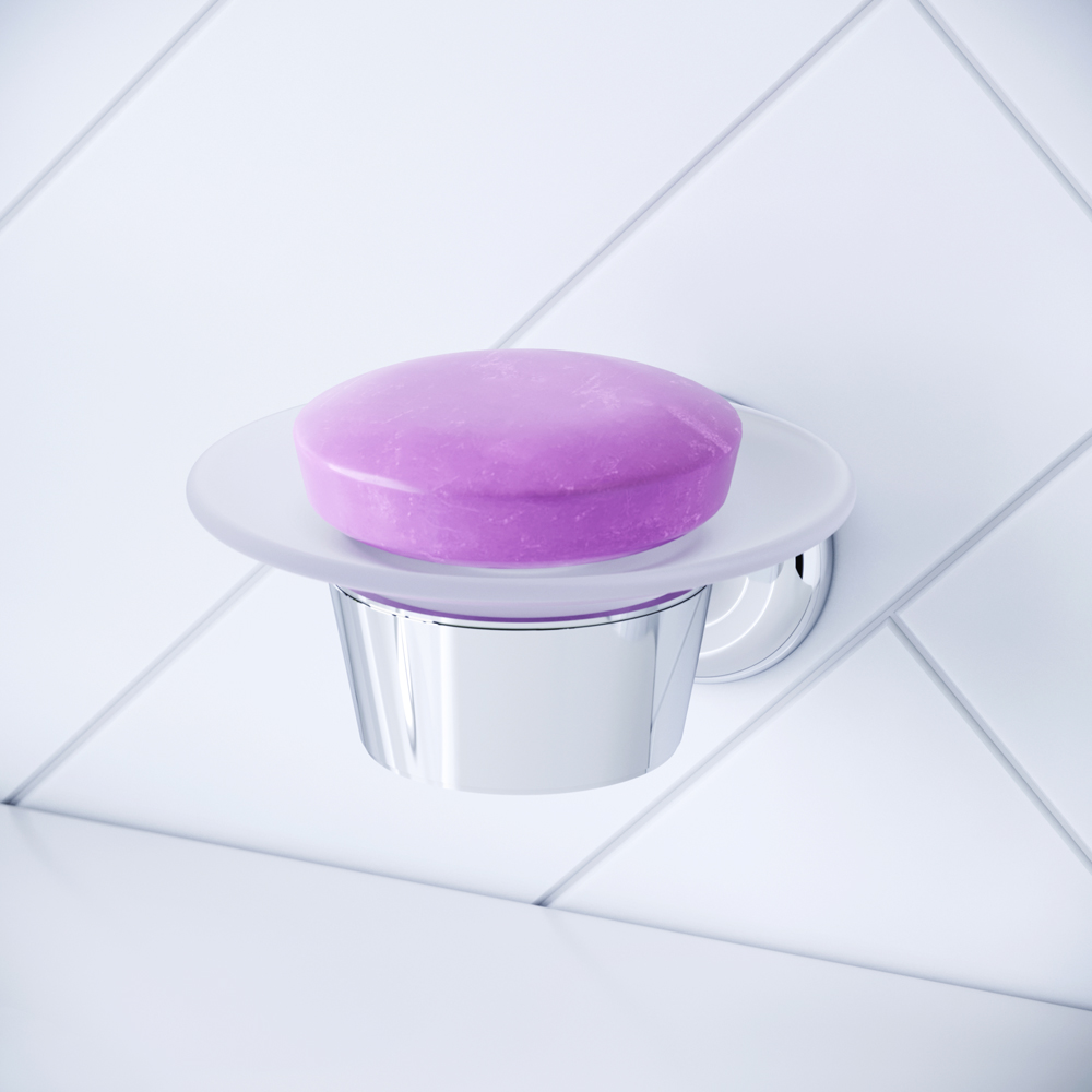 Am.Pm Like Мыльница со стеклянной чашей, подвесная, цвет: хром глянцевый A8034200