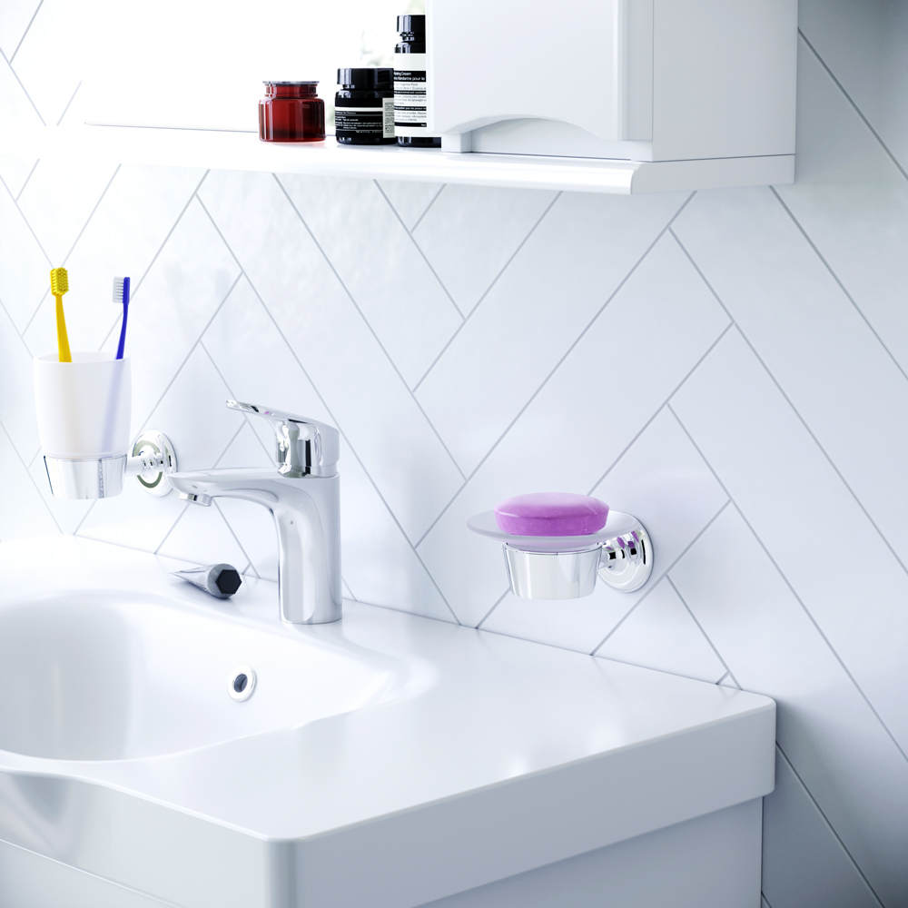 Am.Pm Like Мыльница со стеклянной чашей, подвесная, цвет: хром глянцевый A8034200