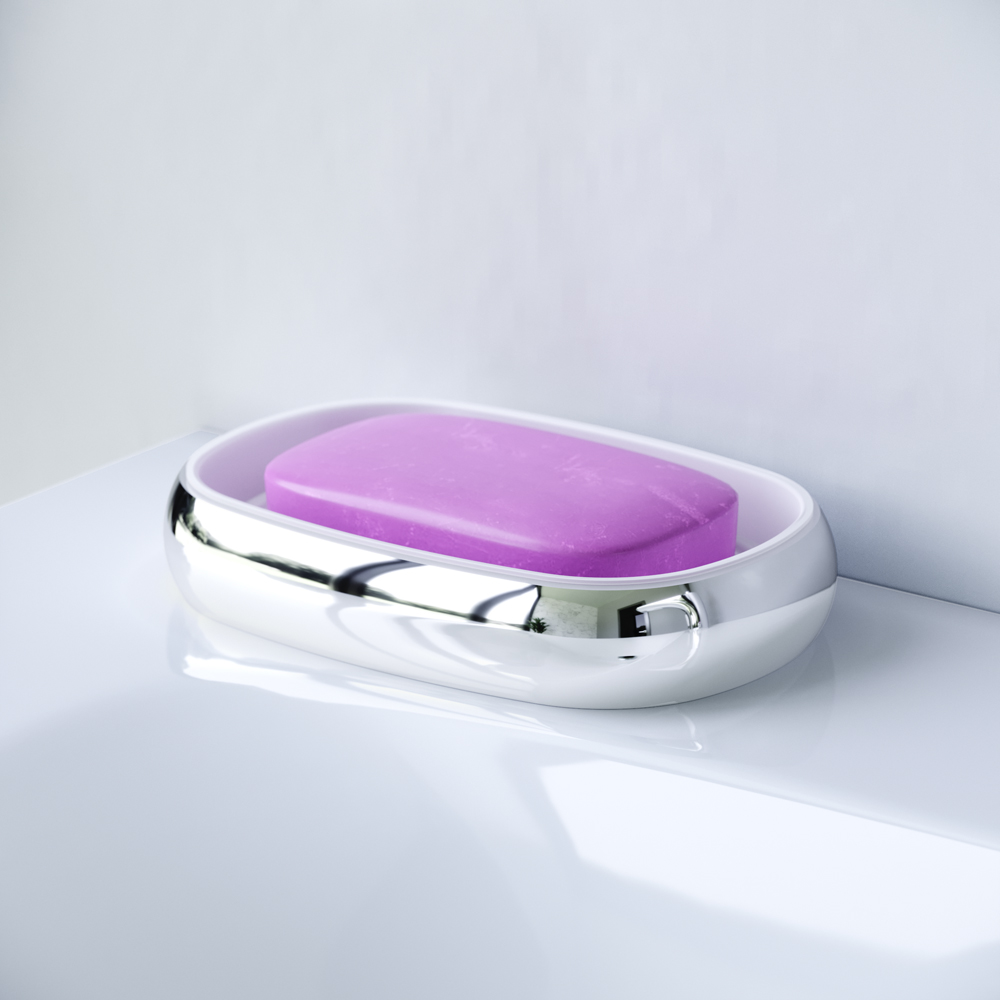 Am.Pm Sensation Мыльница со стеклянной чашей, настольная, цвет: хром глянцевый A3031200