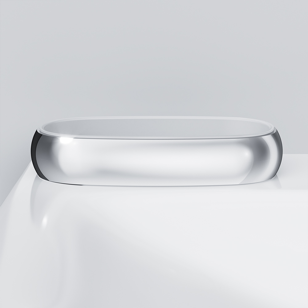 Am.Pm Sensation Мыльница со стеклянной чашей, настольная, цвет: хром глянцевый A3031200