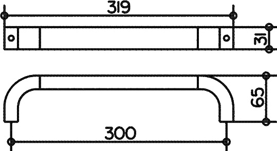 Keuco Edition 300 Поручень 30 см, цвет: хром 30007 010000